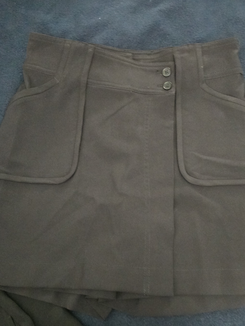 Calvin Klein Black Skort with Front Patch Pockets